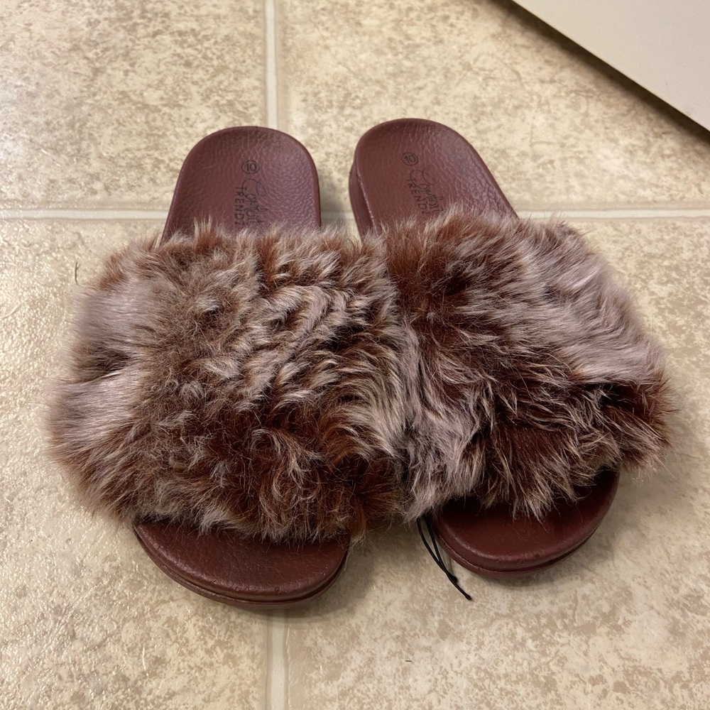 Furry Slipper Sandals